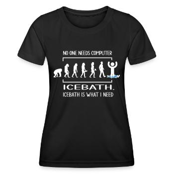 winterbader icebath eisloch evolution anbaden - Frauen Funktions-T-Shirt - Schwarz - Vorne - AI Model Female 172 light (172cm)