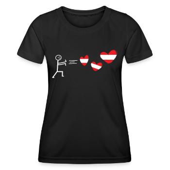 vienna austria salzburg austrian austria love - Women's Functional T-Shirt - black - Front - AI Model Female 172 light (172cm)
