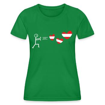 vienna austria salzburg austrian austria love - Women's Functional T-Shirt - kelly green - Front - AI Model Female 172 dark (172cm)