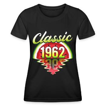 Pastèque Vintage 1962 60 Ans Anniversaire - T-shirt sport Femme - noir - Devant - AI Model Female 172 light (172cm)