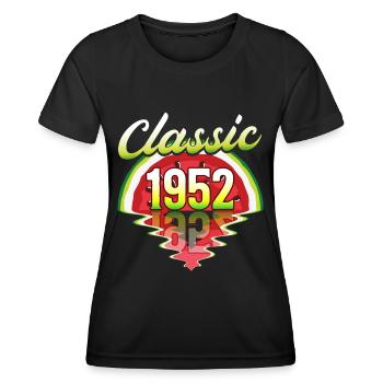 Pastèque Vintage 1952 70 Ans Anniversaire - T-shirt sport Femme - noir - Devant - AI Model Female 172 light (172cm)