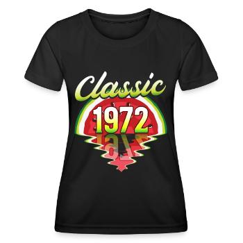Vintage watermelon 1972 50 years Anniversary - Women's Functional T-Shirt - black - Front - AI Model Female 172 light (172cm)