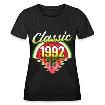 Pastèque Vintage 1992 30 Ans Anniversaire - T-shirt sport Femme - noir - Devant - AI Model Female 172 light (172cm)