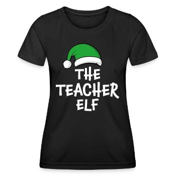 The Teacher Elf - Women's Functional T-Shirt - black - Front - AI Model Female 172 light (172cm)
