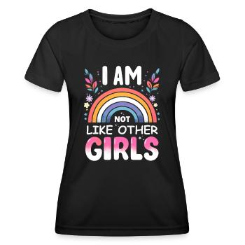 Je ne suis pas comme les autres filles - T-shirt sport Femme - noir - Devant - AI Model Female 172 light (172cm)