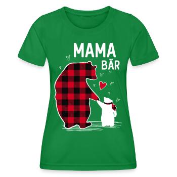 Mama Bear - Women's Functional T-Shirt - kelly green - Front - AI Model Female 172 dark (172cm)
