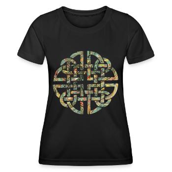 keltischer knoten 8 e 200 - Frauen Funktions-T-Shirt - Schwarz - Vorne - AI Model Female 172 light (172cm)
