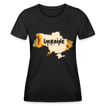 ukraine kiev slava ukraini sunflower zelenskyi - Women's Functional T-Shirt - black - Front - AI Model Female 172 light (172cm)
