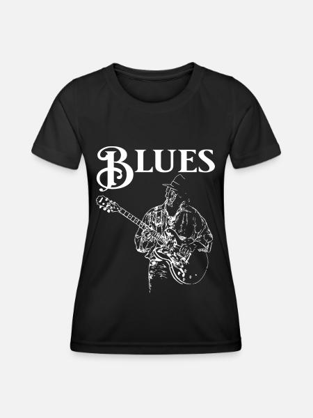Blues Musik - Frauen Funktions-T-Shirt - Schwarz