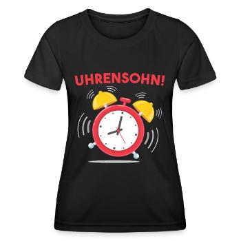 Uhrensohn - Frauen Funktions-T-Shirt - Schwarz - Vorne - AI Model Female 172 light (172cm)