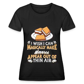 Smore’s Campfire Snack Guimauve - T-shirt sport Femme - noir - Devant - AI Model Female 172 light (172cm)