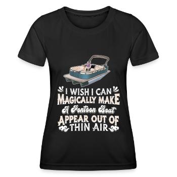 Pontoon boat - Women's Functional T-Shirt - black - Front - AI Model Female 172 light (172cm)