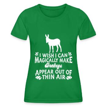 Âne - T-shirt sport Femme - vert - Devant - AI Model Female 172 dark (172cm)