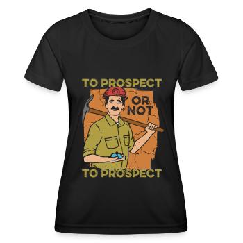 Prospecteur - T-shirt sport Femme - noir - Devant - AI Model Female 172 light (172cm)