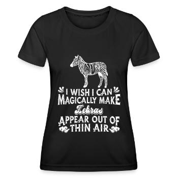 Zebra - Frauen Funktions-T-Shirt - Schwarz - Vorne - AI Model Female 172 light (172cm)