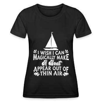 Seglen Segelboot Segler - Frauen Funktions-T-Shirt - Schwarz - Vorne - AI Model Female 172 light (172cm)