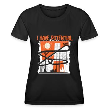 Physik Physiker - Frauen Funktions-T-Shirt - Schwarz - Vorne - AI Model Female 172 light (172cm)