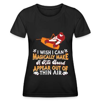 Kitesurfen Kiteboarding Kite Kiten - Frauen Funktions-T-Shirt - Schwarz - Vorne - AI Model Female 172 light (172cm)