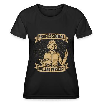 Physik Physiker - Frauen Funktions-T-Shirt - Schwarz - Vorne - AI Model Female 172 light (172cm)