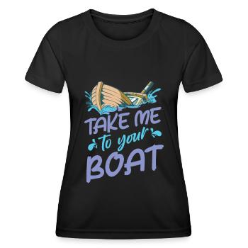 Sailing Sailors Sailboat Sailors - Women's Functional T-Shirt - black - Front - AI Model Female 172 light (172cm)