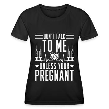 Midwife ECG Future Midwife - Women's Functional T-Shirt - black - Front - AI Model Female 172 light (172cm)