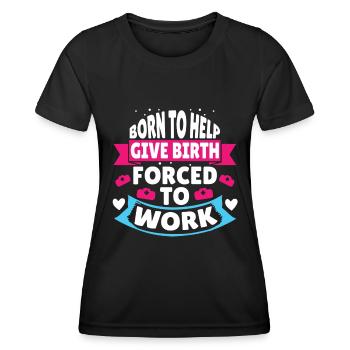 Midwife funny Future midwife - Women's Functional T-Shirt - black - Front - AI Model Female 172 light (172cm)