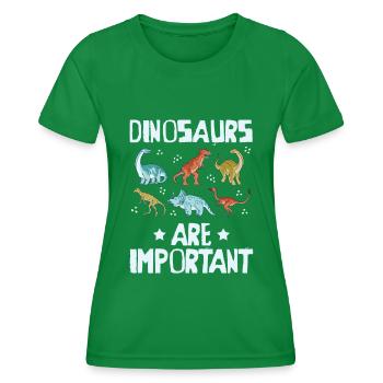 Dinosaur - Women's Functional T-Shirt - kelly green - Front - AI Model Female 172 dark (172cm)