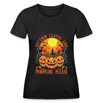 Halloween - Frauen Funktions-T-Shirt - Schwarz - Vorne - AI Model Female 172 light (172cm)