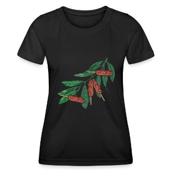 Corn Dog Corndog Zweig - Frauen Funktions-T-Shirt - Schwarz - Vorne - AI Model Female 172 light (172cm)