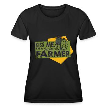 Cactus Garden Cactus - T-shirt sport Femme - noir - Devant - AI Model Female 172 light (172cm)