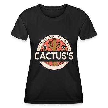 Cactus Garden Cactus - T-shirt sport Femme - noir - Devant - AI Model Female 172 light (172cm)