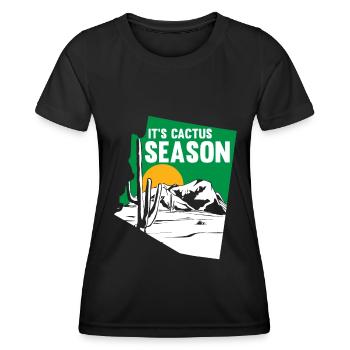 Cactus Garden Cactus - T-shirt sport Femme - noir - Devant - AI Model Female 172 light (172cm)