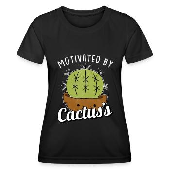 Cactus Garden Juteux - T-shirt sport Femme - noir - Devant - AI Model Female 172 light (172cm)