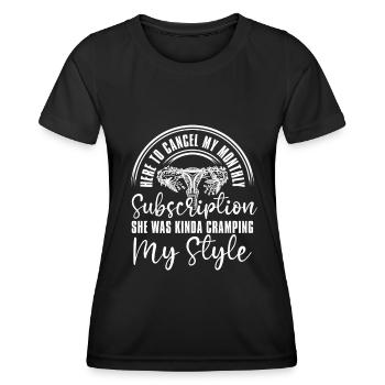 Hysterektomie - Frauen Funktions-T-Shirt - Schwarz - Vorne - AI Model Female 172 light (172cm)