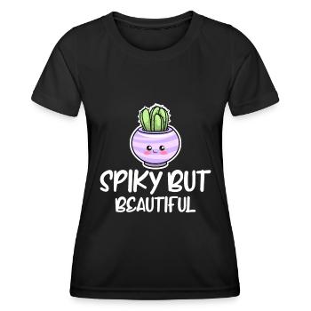 Cactus Jardin Cactus - T-shirt sport Femme - noir - Devant - AI Model Female 172 light (172cm)
