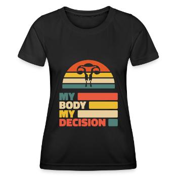 Hysterektomie - Frauen Funktions-T-Shirt - Schwarz - Vorne - AI Model Female 172 light (172cm)