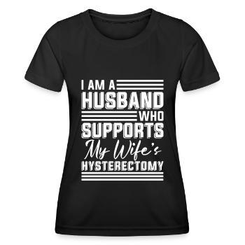 Hysterectomy husband - Women's Functional T-Shirt - black - Front - AI Model Female 172 light (172cm)