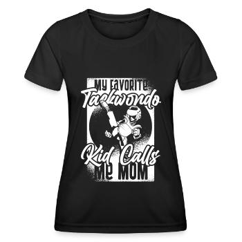 Taekwondo Mama - Women's Functional T-Shirt - black - Front - AI Model Female 172 light (172cm)