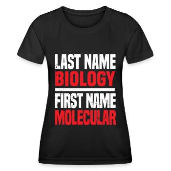 Biologiste Biologiste moléculaire - T-shirt sport Femme - noir - Devant - AI Model Female 172 light (172cm)