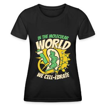 Biologiste Biologiste moléculaire - T-shirt sport Femme - noir - Devant - AI Model Female 172 light (172cm)
