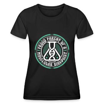 Biologie Biologe Elternteil Molekularbiologe - Frauen Funktions-T-Shirt - Schwarz - Vorne - AI Model Female 172 light (172cm)