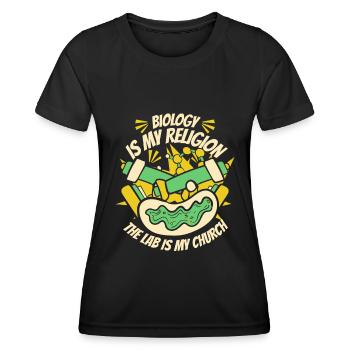 Biologie Biologe Labor Molekularbiologe - Frauen Funktions-T-Shirt - Schwarz - Vorne - AI Model Female 172 light (172cm)