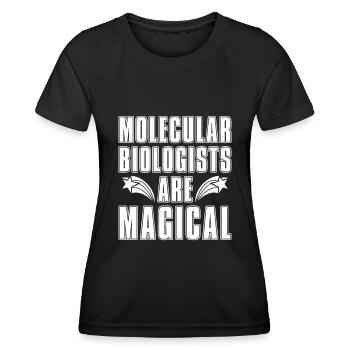 Biologiste Biologiste Magique Moléculaire Biologiste - T-shirt sport Femme - noir - Devant - AI Model Female 172 light (172cm)