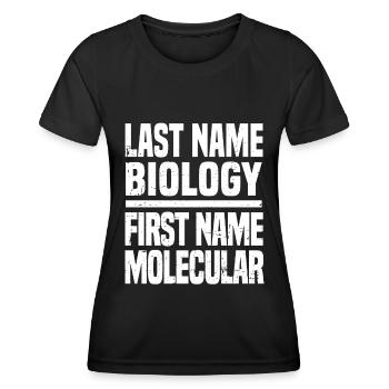Biologiste Biologiste moléculaire - T-shirt sport Femme - noir - Devant - AI Model Female 172 light (172cm)