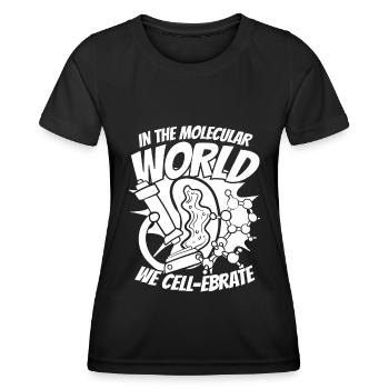 Biologiste Biologiste moléculaire - T-shirt sport Femme - noir - Devant - AI Model Female 172 light (172cm)