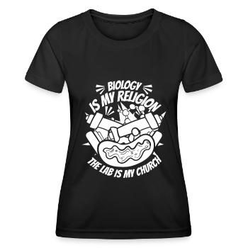 Biologie Biologe Labor Molekularbiologe - Frauen Funktions-T-Shirt - Schwarz - Vorne - AI Model Female 172 light (172cm)