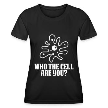 Biologie Biologe Zelle Lustig Molekularbiologe - Frauen Funktions-T-Shirt - Schwarz - Vorne - AI Model Female 172 light (172cm)