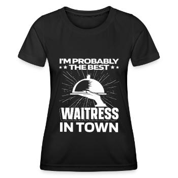 Waiter Waitress Lustig - Women's Functional T-Shirt - black - Front - AI Model Female 172 light (172cm)