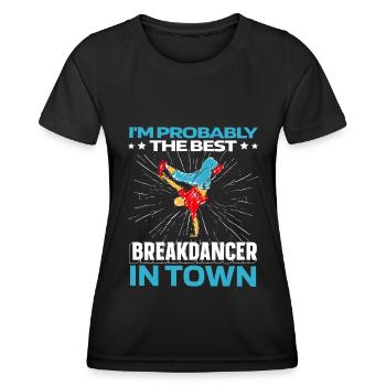 Breakdance Breakdancer Breakdance Drôle - T-shirt sport Femme - noir - Devant - AI Model Female 172 light (172cm)