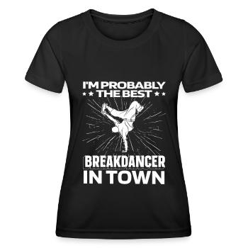 Breakdance Breakdancer Breakdance Drôle - T-shirt sport Femme - noir - Devant - AI Model Female 172 light (172cm)